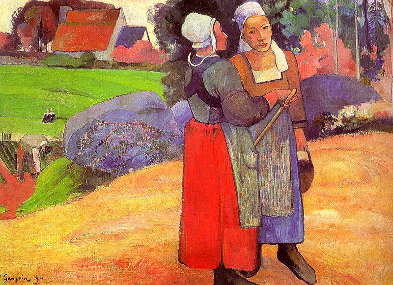 Paul Gauguin Breton Peasants France oil painting art